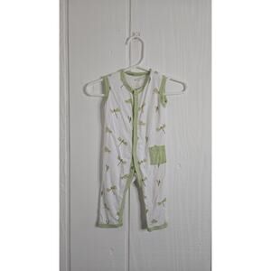 Kyte Baby Snapped Romper in Dragonfly Green